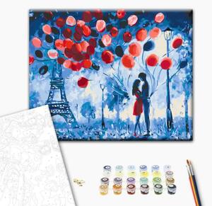 Quadro con numeri Notte a Parigi
