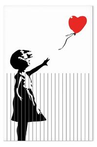 Quadro moderno Banksy tagliato verticale