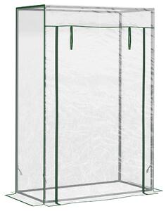 Outsunny Serra con porta, serra in telo resistente al gelo in acciaio, serra per balcone, giardino, serra per pomodori 100x50x150cm, serra per pomodori, verdure, fiori, piante, Trasparente | Aosom Italy