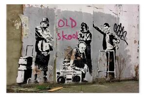 Quadro su tela Old school (Banksy)