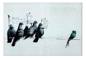 Quadro su tela Banksy uccelli di protesta