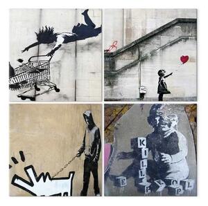 Quadro moderno Banksy - quattro idee creative