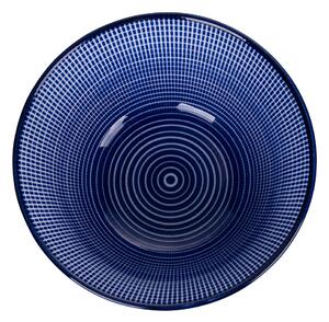 Ciotola tonda 12 cm in porcellana con doppio decoro Confusion Blue