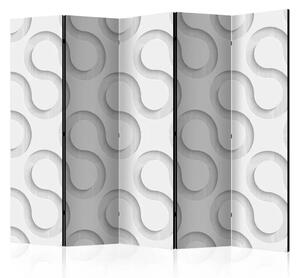 Paravento Serpentine II - composizione in motivo fluido grigio
