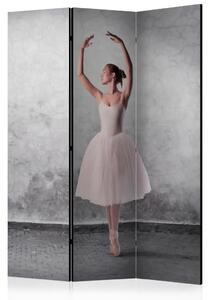 Paravento separè Ballerina alla Degas - donna su sfondo di cemento
