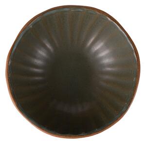 Ciotola tonda 14 cm in ceramica doppia finitura interna lucida esterna grezza Pompei