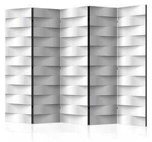 Paravento design Illusione bianca II - astrazione moderna in 3D