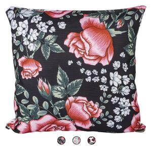 Cuscino quadrato 45x45 cm double face e sfoderabile per arredo divani e poltrone Rose Baroque