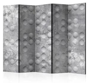 Paravento design Bollicine danzanti II - forme grigie geometriche