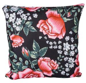 Cuscino quadrato 45x45 cm double face e sfoderabile per arredo divani e poltrone Rose Baroque