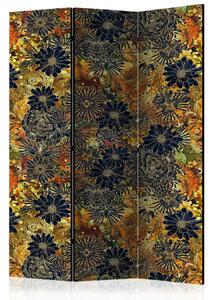 Paravento design Follia floreale - Astrazione colorata riccamente decorata