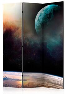 Paravento design Come essere su un altro pianeta - vista del cosmo colorato