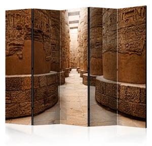 Paravento Tempio di Karnak II - passaggio tra colonne marroni