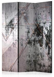 Paravento design Muro geometrico - astrazione moderna su cemento