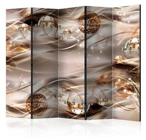 Paravento Costellazione d'ambra II - lussuosa astrazione 3D