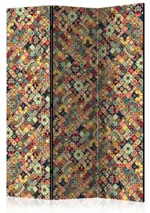 Paravento design Mosaico arcobaleno - composizione colorata in motivo etnico