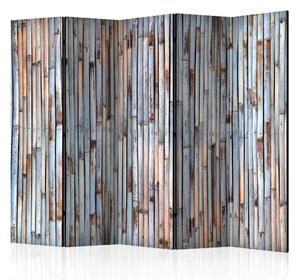 Paravento design Storia asiatica II - sfondo con bamboo bruno-grigiastro