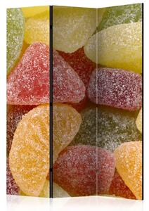 Paravento separè Deliziose mandorle - composizione colorata con dolci