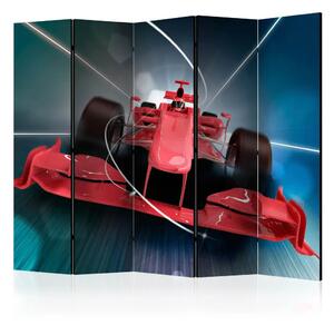 Paravento design Formula 1 II - disegno di auto da corsa rossa
