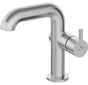 Basin mixer with rectangular spout