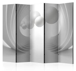 Paravento design Modernity Gate II - astrazione geometrica bianca