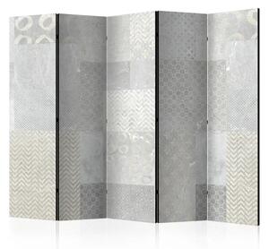 Paravento design Tiles II - composizione con texture di mattonelle a fantasia