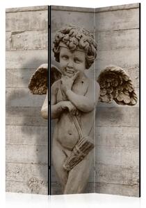 Paravento separè Volto angelico - scultura sacra di un ragazzo con le ali