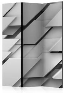 Paravento design Edge of grey - astrazione artistica geometrica
