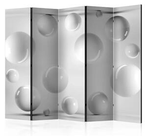 Paravento Bile II - composizione geometrica bianco e nero