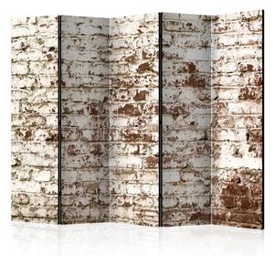 Paravento design Striature del tempo II - texture vecchi mattoni
