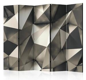 Paravento separè Cosmic silver II - figure geometriche in beige