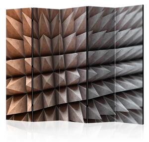 Paravento separè Difesa d'Acciaio II - composizione geometrica unica in 3D