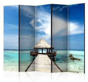 Paravento Avventura Estiva II - oceano con cielo tropicale