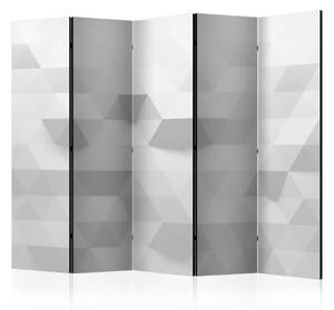Paravento separè Armonia dei Triangoli II - modello grigio geometrico in 3D