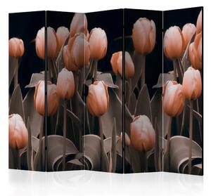 Paravento Signore tra i fiori II - bouquet di tulipani rosa