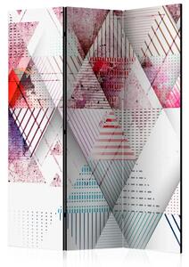 Paravento Mondo dei triangoli - disegno geometrico colorato