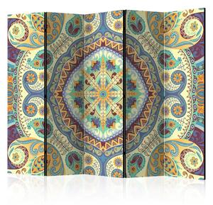 Paravento design Mosaico pastello II - disegno etnico colorato con Mandala
