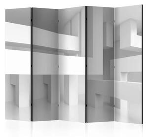 Paravento design Labirinto alabastrino II - astrazione geometrica 3D