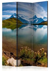 Paravento Montagne riflesse in acqua II - paesaggio naturale