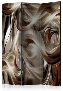 Paravento design Fumoso marrone - elegante illusione di fumo