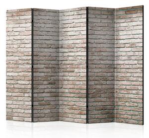 Paravento design Mattone elegante II - semplice composizione con vecchio muro