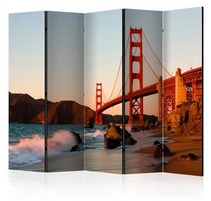 Paravento separè Golden Gate Bridge - tramonto - architettura e mare