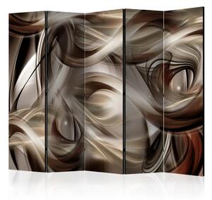 Paravento design Hulanka brązowa II - elegante illusione di fumo
