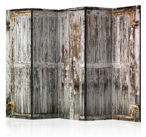 Paravento design Sussurri delle porte II - vecchio legno chiaro