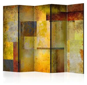 Paravento design Espressione arancione II - astrazione colorata