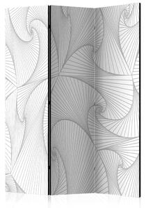Paravento Vantaggio avanguardia - disegno bianco in figure geometriche