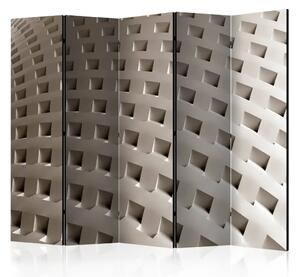 Paravento design Costruzione di modernità II - semplice astrazione beige