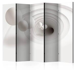 Paravento separè Sorgente II - astratto con illusione 3D in colori chiari