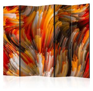 Paravento design Oceano di fuoco II - allegro astratto su sfondo colorato