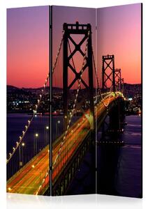 Paravento design Serata incantevole a San Francisco - tramonto e ponte